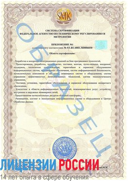 Образец сертификата соответствия (приложение) Тамбов Сертификат ISO 27001